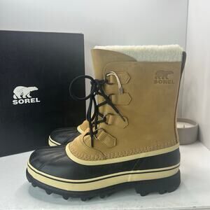 New Sorel Caribou WIP Waterproof Boots Buff/Chamois NM1000-281 Women 12 NWB